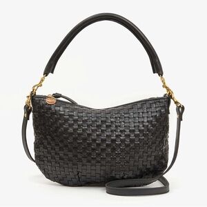 Clare V. Black Woven Checker Petit Moyen